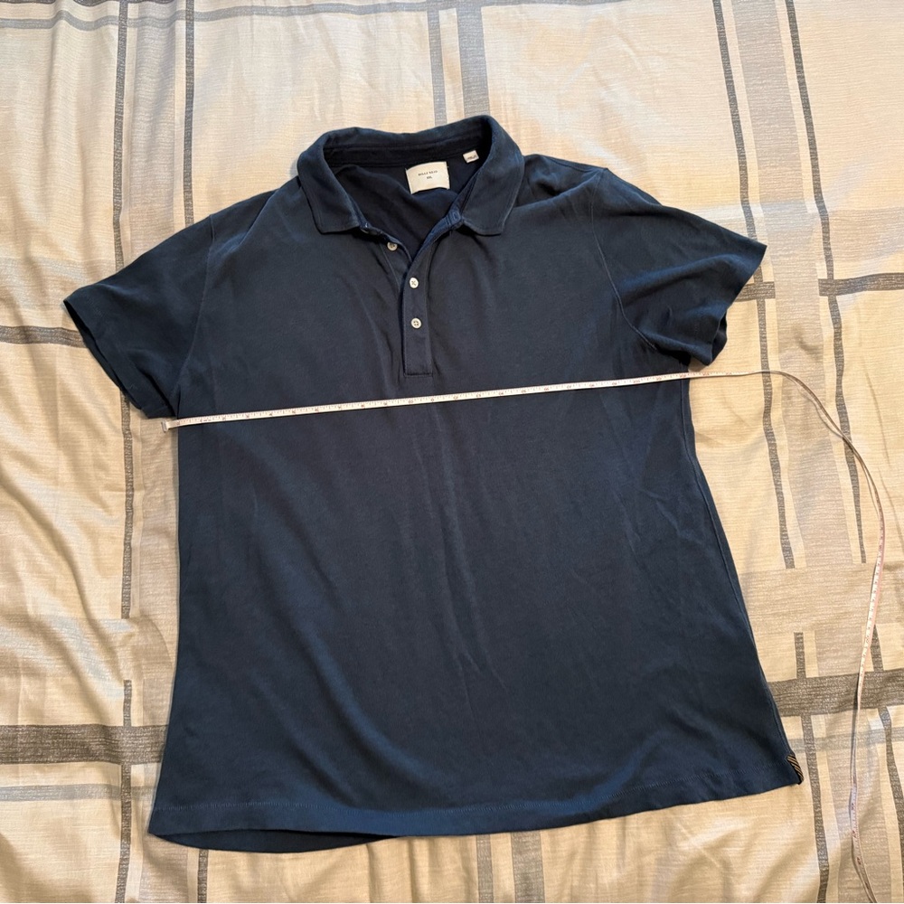 Billy Reid Dark Blue Polo Shirt